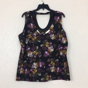 Sleeveless floral blouse